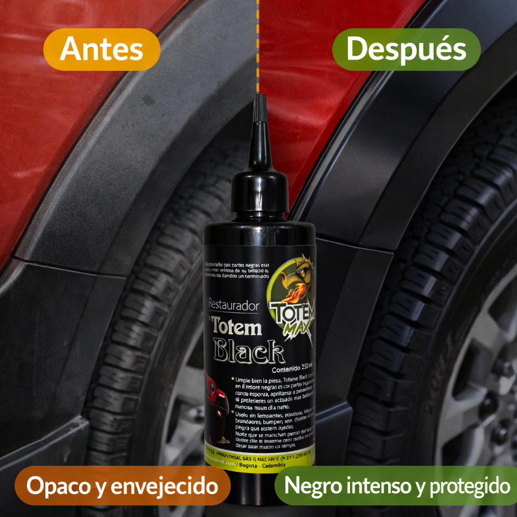 Restaurador de Partes Negras | Renueva plásticos y cauchos